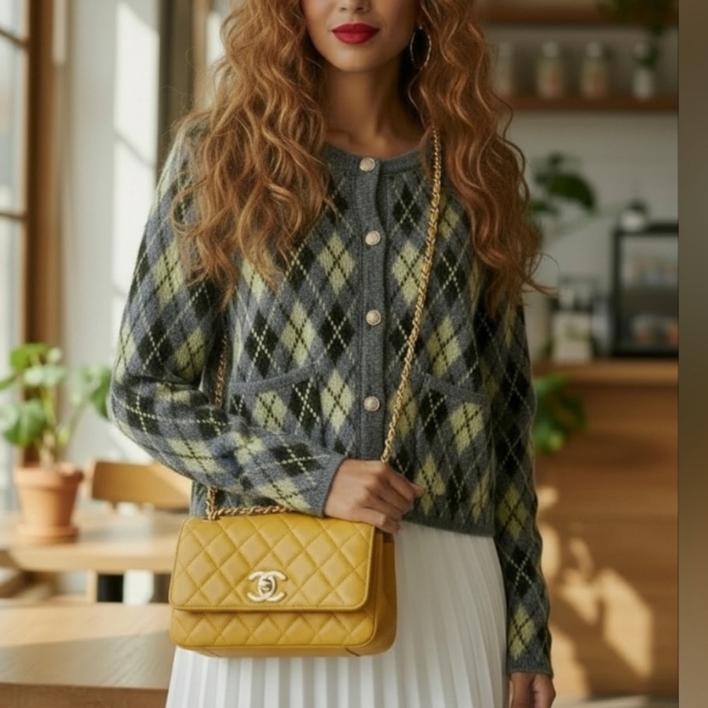 Nottingham argyle sweater cardigan!!! Super cute!! S